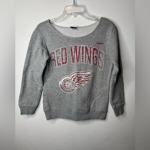 Detroit Red Wings NHL Women's sweater long sleeve shirt boat neck women’s small